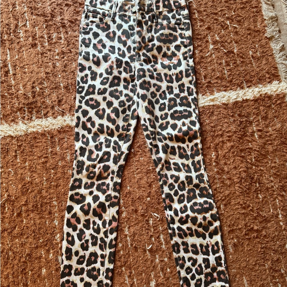 Mother Leopard Print Skinny Jeans 23 Touch Of The Tiger